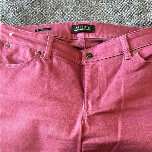 Talbots Pink Boyfriend Jeans Flawless Five-Pocket Size 8 Stretch Cotton Blend - Picture 4 of 8